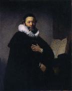 REMBRANDT Harmenszoon van Rijn, Portrait of Johannes Wtenbogaert
